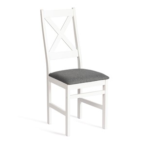 Кухонный стул CROSSMAN / white, ткань тёмно-серая (150) разобранный id 20024 в Орле